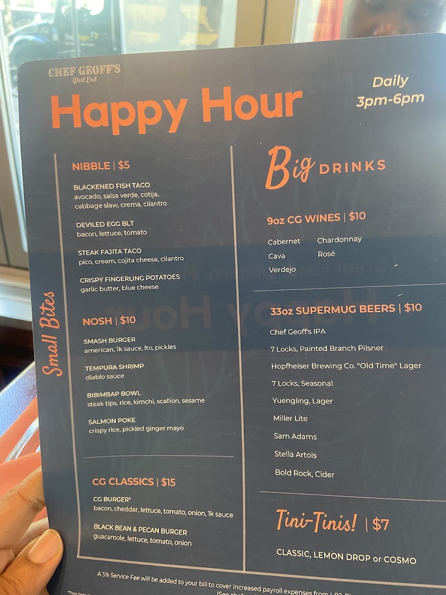 Chef Geoff's West End Menu - Image 3